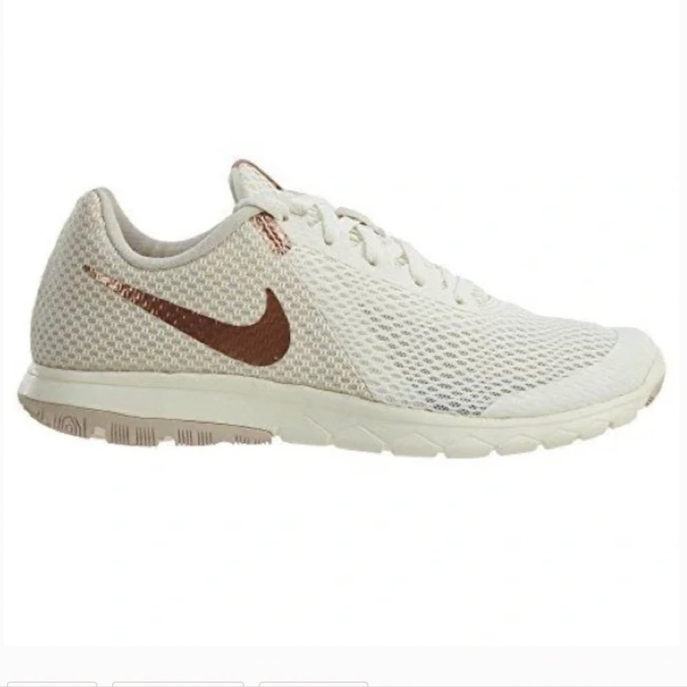 Nike Flex Experience Women's Sz 7.5 Running Shoes Cream Rose Gold NEW